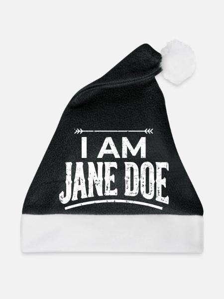 ICH BIN JANE DOE Ich stehe mit Unterstützung der Frauenbewegung - Weihnachtsmütze - Schwarz/Weiß - Vorne