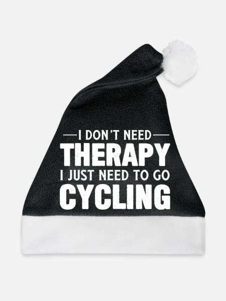 Cycling Lifestyle Statement T-Shirt - Weihnachtsmütze - Schwarz/Weiß