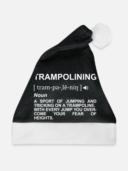 Trampolinspringen Bedeutung - Weihnachtsmütze - Schwarz/Weiß - Vorne