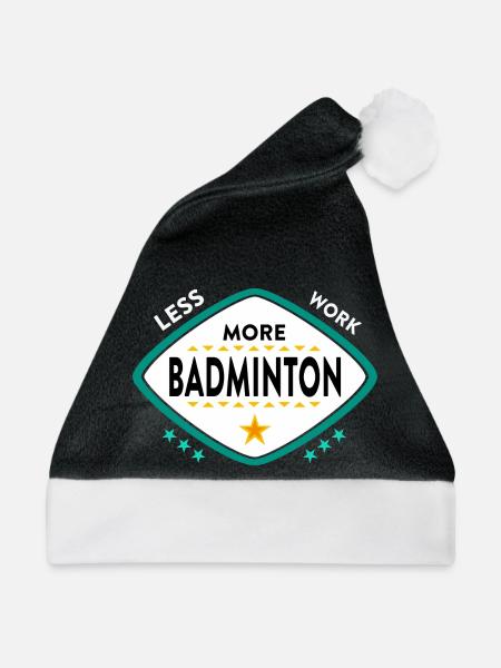 Badminton Federball Sport - Weihnachtsmütze - Schwarz/Weiß