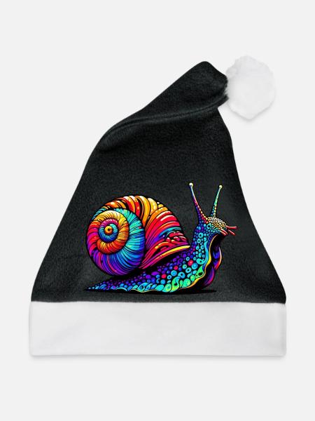 Schnecke - Weihnachtsmütze - Schwarz/Weiß