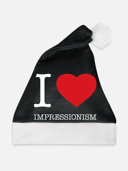 I LOVE IMPRESSIONISM Impressionismus - Weihnachtsmütze - Schwarz/Weiß