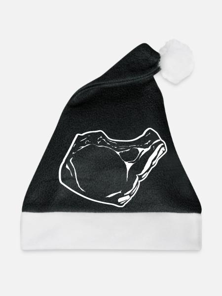 Steak Skizze - Weihnachtsmütze - Schwarz/Weiß