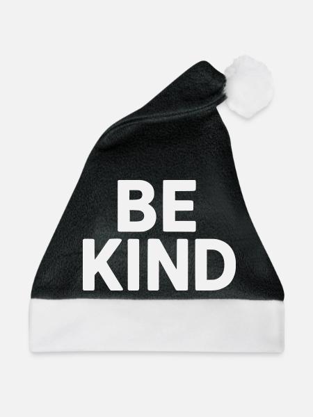 Be kind Slogan schlicht - Weihnachtsmütze - Schwarz/Weiß