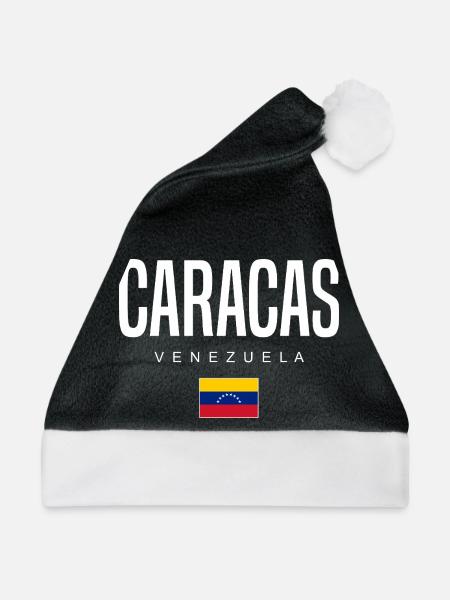 Caracas Venezuela - Weihnachtsmütze - Schwarz/Weiß