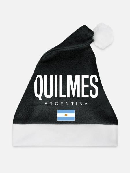 Quilmes Argentinien Argentinier - Weihnachtsmütze - Schwarz/Weiß - Vorne