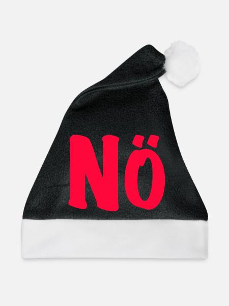 Nö - Bin dagegen - Null Bock - Weihnachtsmütze - Schwarz/Weiß