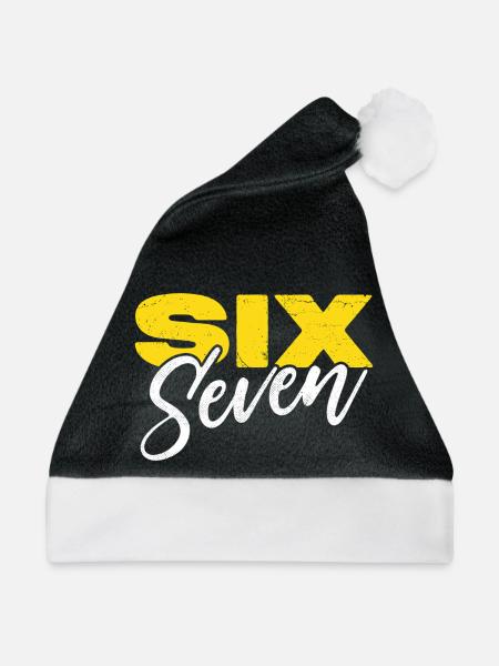 sechs sieben - Weihnachtsmütze - Schwarz/Weiß - Vorne