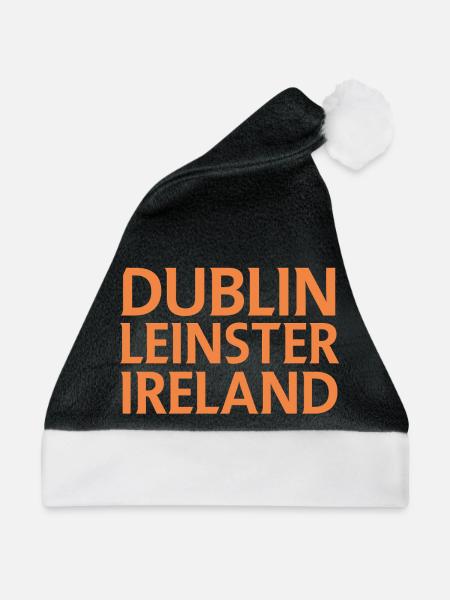 Dublin – Irland Textdesign - Weihnachtsmütze - Schwarz/Weiß