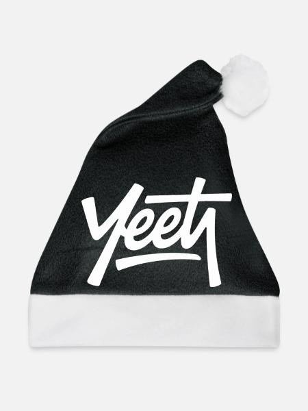 Yeet – Lustige Gen-Alpha-Memes - Weihnachtsmütze - Schwarz/Weiß