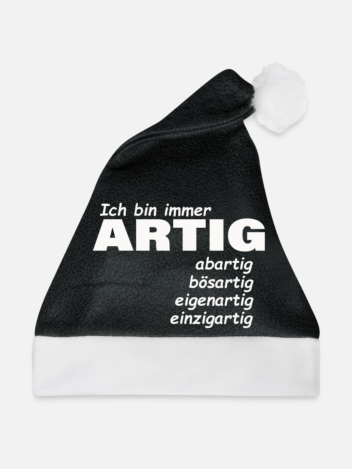 ARTIG - Weihnachtsmütze - Schwarz/Weiß - Vorne