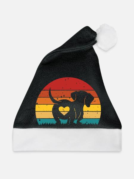 Hundehintern - Weihnachtsmütze - Schwarz/Weiß
