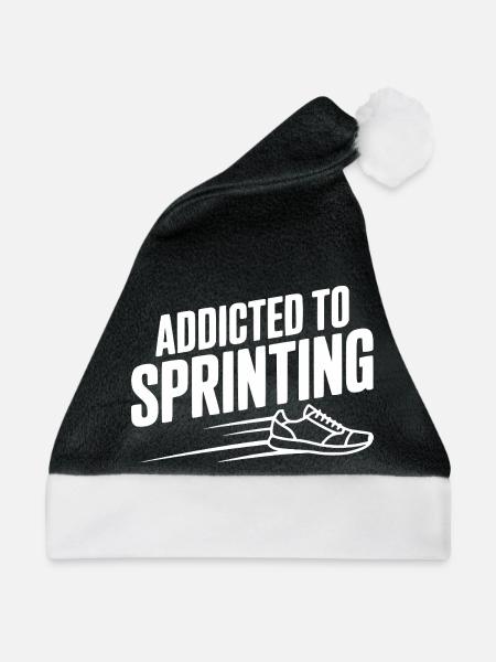 Sprintsüchtig - Weihnachtsmütze - Schwarz/Weiß