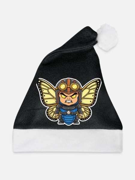 Steampunk Aviator Schmetterlingsblaue Rüstung - Weihnachtsmütze - Schwarz/Weiß