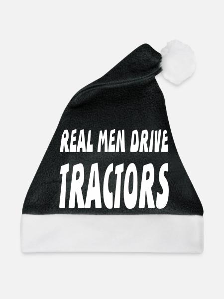 Traktor - Weihnachtsmütze - Schwarz/Weiß