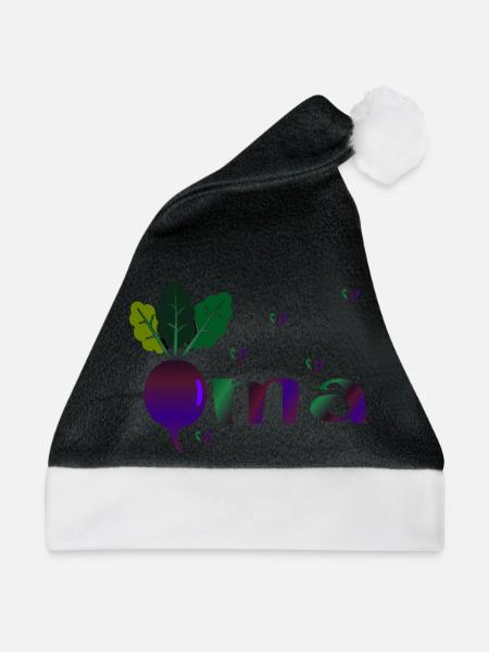 Oma Gärtnerin - Rote Beete - Weihnachtsmütze - Schwarz/Weiß