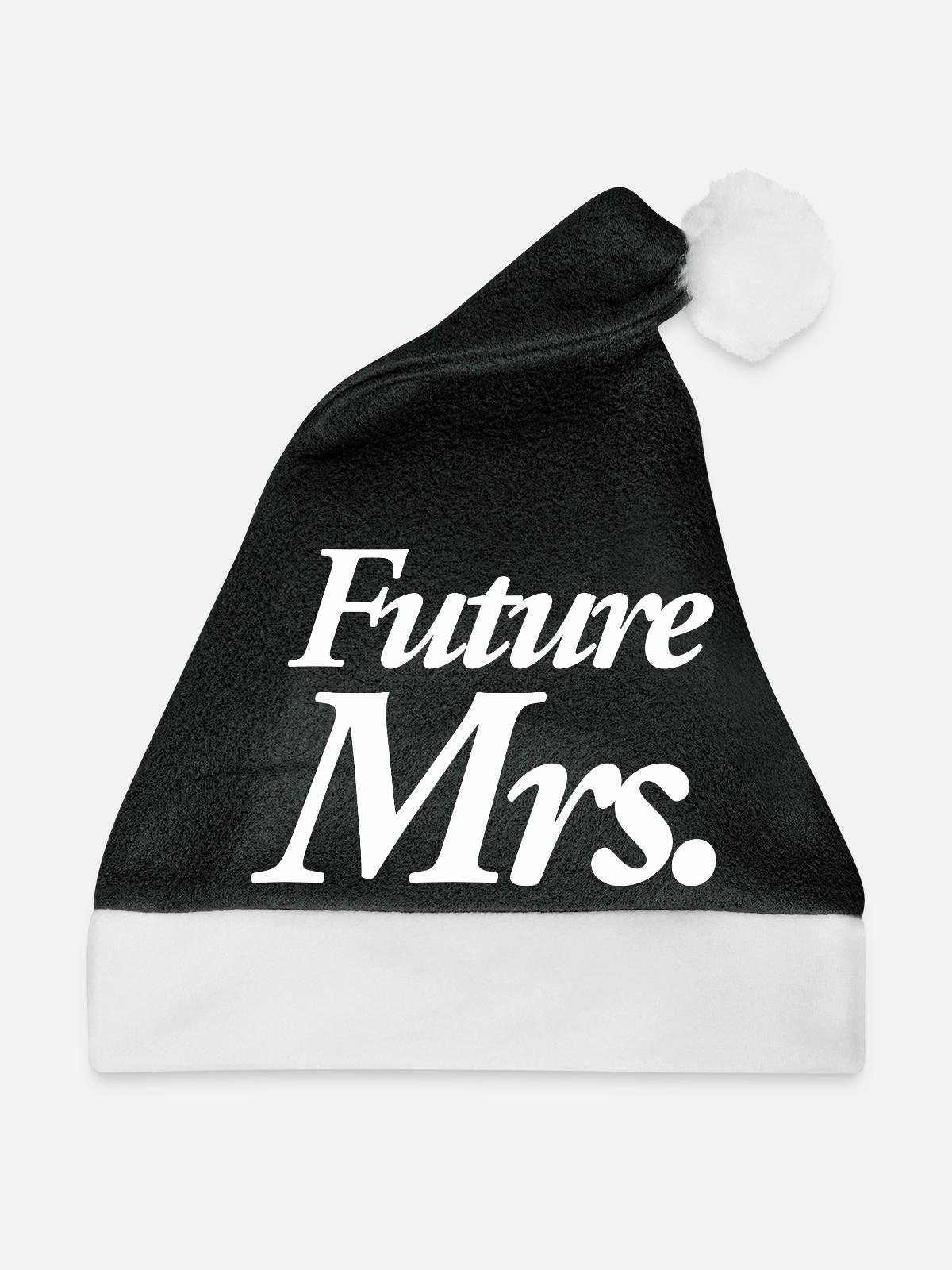 Future Mrs. - Weihnachtsmütze - Schwarz/Weiß - Vorne