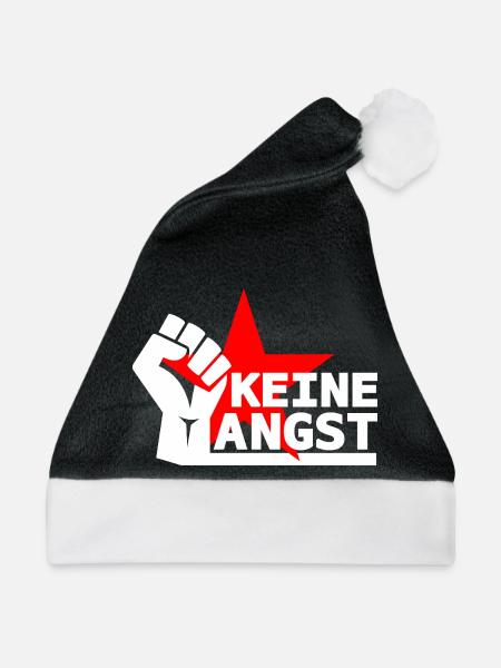 Widerstand - Keine Angst - Weihnachtsmütze - Schwarz/Weiß - Vorne