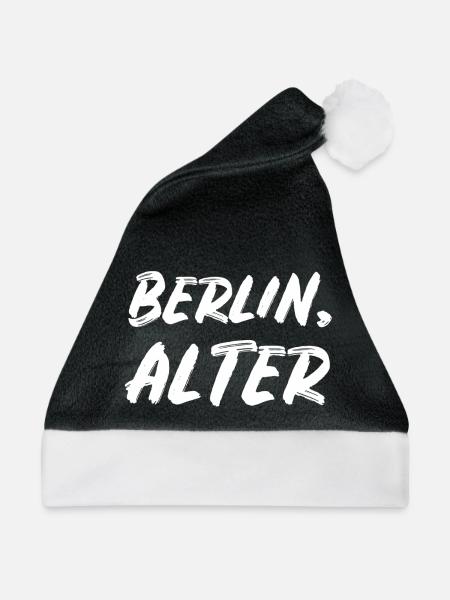 Berlin Alter – Berliner Schnauze Spruch - Weihnachtsmütze - Schwarz/Weiß