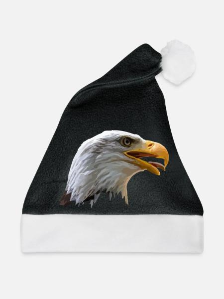 Weißkopfseeadler - Weihnachtsmütze - Schwarz/Weiß