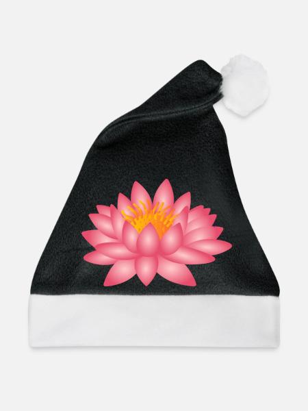 Yoga Lotusblume - Weihnachtsmütze - Schwarz/Weiß - Vorne