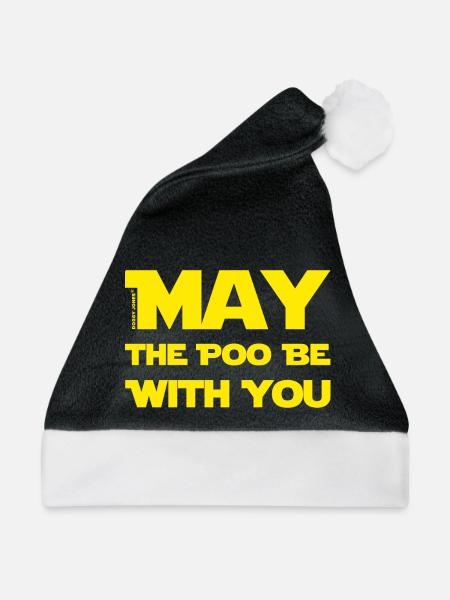 Möge der Poo.. - Weihnachtsmütze - Schwarz/Weiß