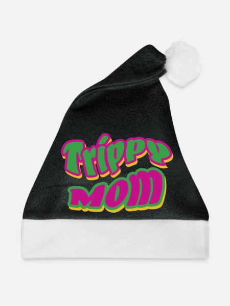 Trippy Mom 2 - Weihnachtsmütze - Schwarz/Weiß