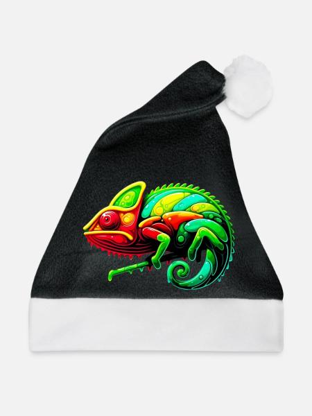 Chamäleon - Weihnachtsmütze - Schwarz/Weiß