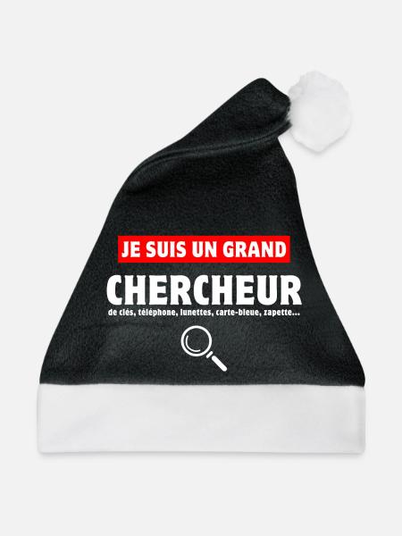Suchen, Suchen, Verlieren Ihrer Schlüssel - Weihnachtsmütze - Schwarz/Weiß - Vorne