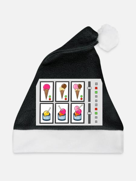 Eiscreme-Maschine - Weihnachtsmütze - Schwarz/Weiß