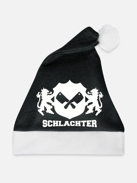 Schlachter Emblem  - Weihnachtsmütze - Schwarz/Weiß - Vorne