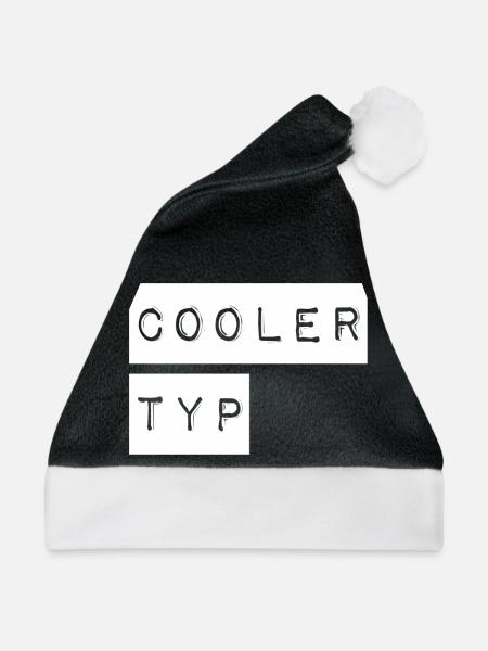 So sieht ein cooler Typ aus - Weihnachtsmütze - Schwarz/Weiß - Vorne