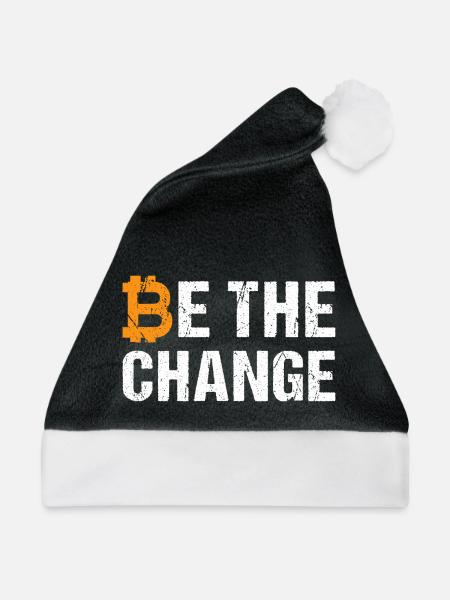 Bitcoin Be The Change - Weihnachtsmütze - Schwarz/Weiß