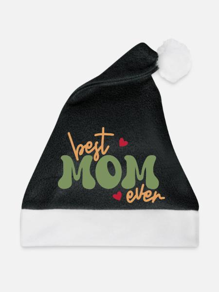 Best Mom Ever - Weihnachtsmütze - Schwarz/Weiß