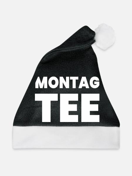 Tee - Weihnachtsmütze - Schwarz/Weiß - Vorne