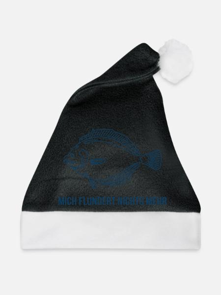Mich Flundert Nichts Mehr Lustiger Flunder Spruch - Weihnachtsmütze - Schwarz/Weiß
