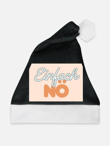 Einfach Nö - Weihnachtsmütze - Schwarz/Weiß