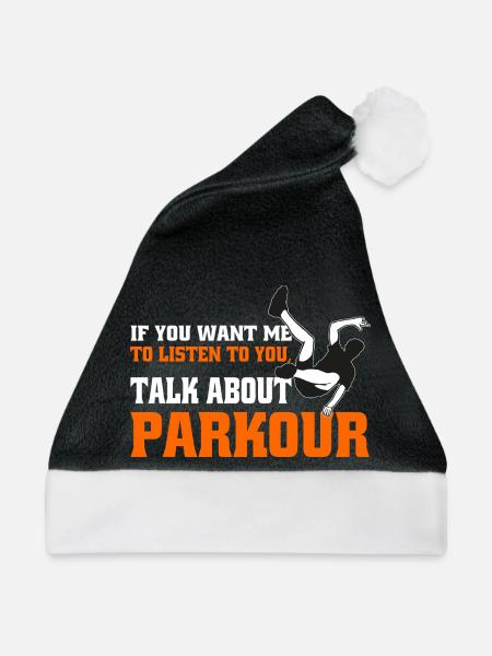  Parkour-Freestyle Freerunning Freerunner - Weihnachtsmütze - Schwarz/Weiß - Vorne
