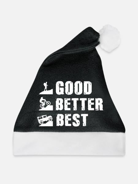 defender good better best - Weihnachtsmütze - Schwarz/Weiß