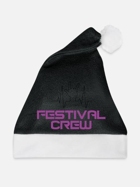 Festival Crew - Weihnachtsmütze - Schwarz/Weiß