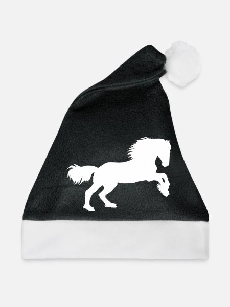 Pferde-Power - Weihnachtsmütze - Schwarz/Weiß