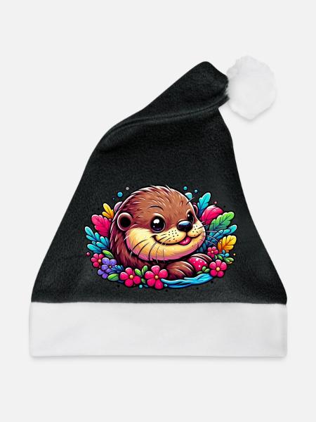 Otter - Weihnachtsmütze - Schwarz/Weiß