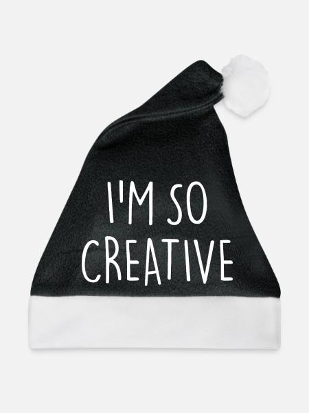 I'M SO CREATIVE - Weihnachtsmütze - Schwarz/Weiß