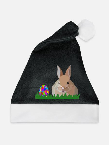 Olli Osterhase - Weihnachtsmütze - Schwarz/Weiß