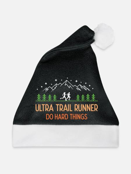 Ultra Trail Runner – Mach schwierige Dinge - Weihnachtsmütze - Schwarz/Weiß