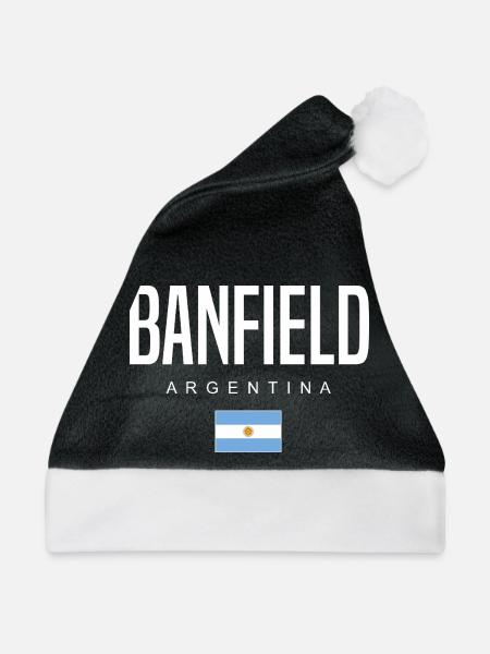 Banfield Argentinien Argentinier - Weihnachtsmütze - Schwarz/Weiß - Vorne
