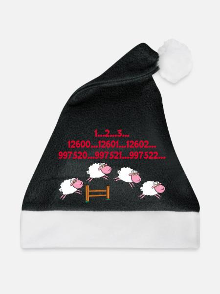 Die Schlaflosigkeitstechnik - Weihnachtsmütze - Schwarz/Weiß