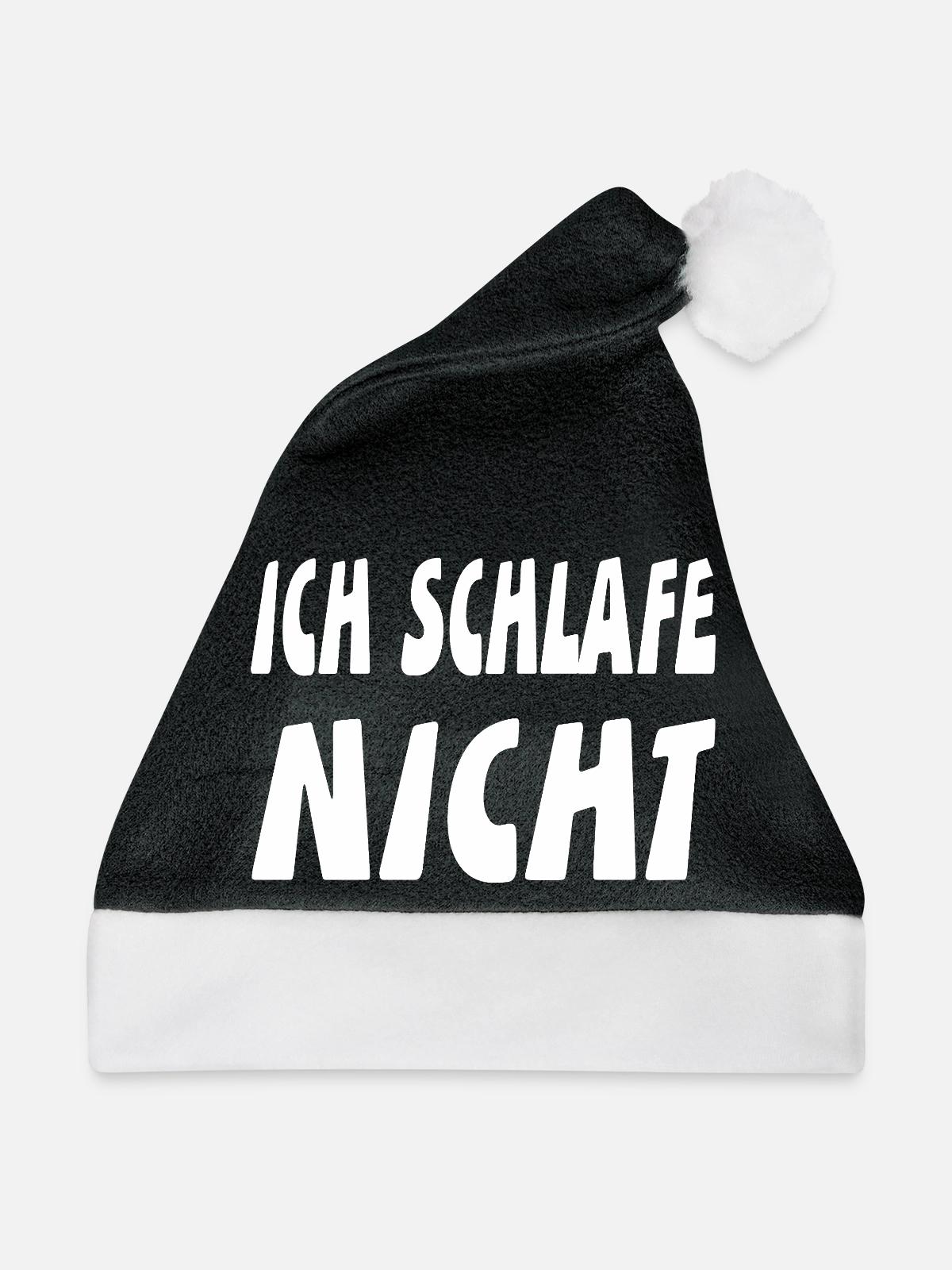 Schlafen - Weihnachtsmütze - Schwarz/Weiß - Vorne