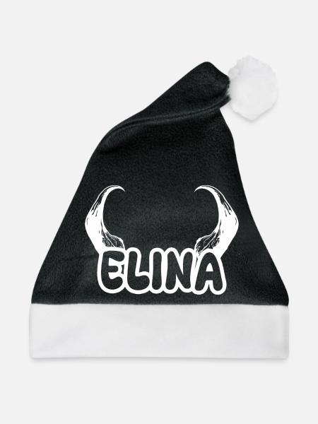 Elina - Weihnachtsmütze - Schwarz/Weiß
