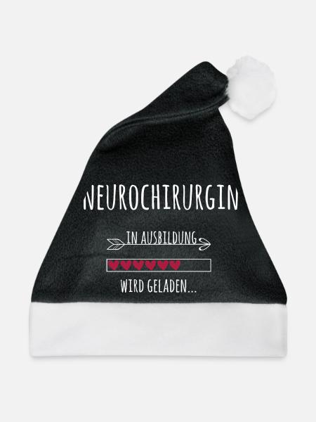 Neurochirurgin Ausbildung Medizinstudium Ärztin - Weihnachtsmütze - Schwarz/Weiß - Vorne